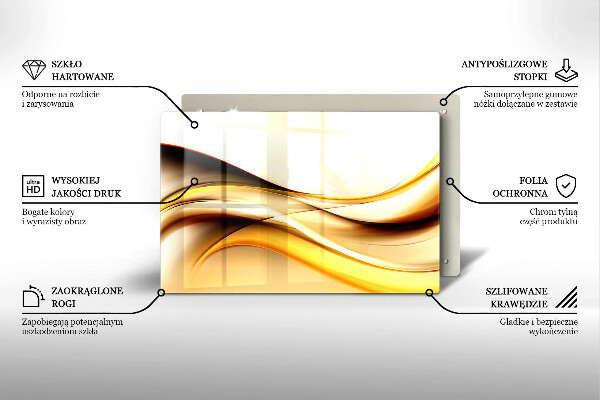 Üveg vágódeszka Absztrakt füst vonalak