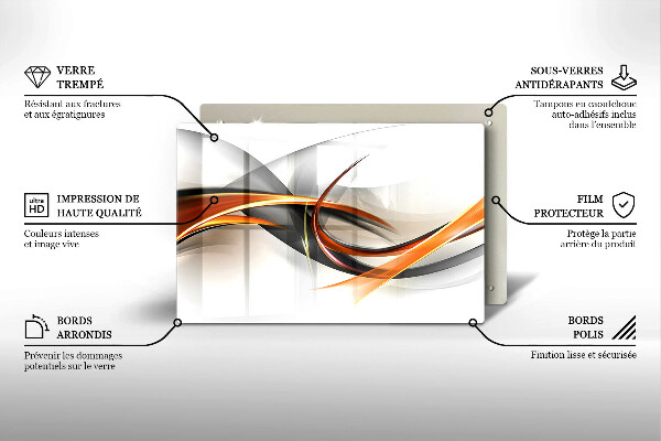 Üveg vágódeszka Modern formák