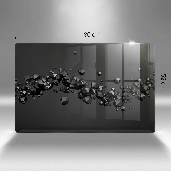 Üveg vágódeszka 3D alakzatok absztrakció