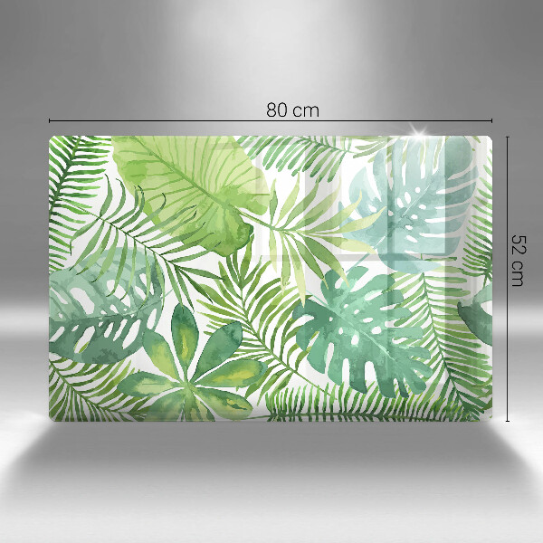 Üveg vágódeszka Akvarell boho levelek