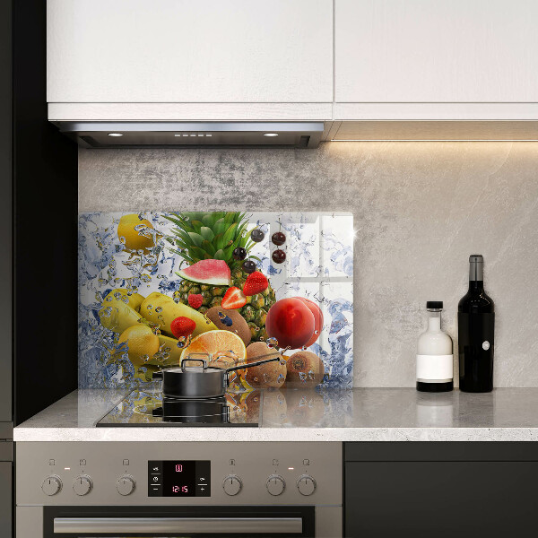 Üveg vágódeszka Lédús gyümölcs és víz