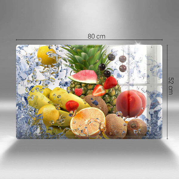 Üveg vágódeszka Lédús gyümölcs és víz