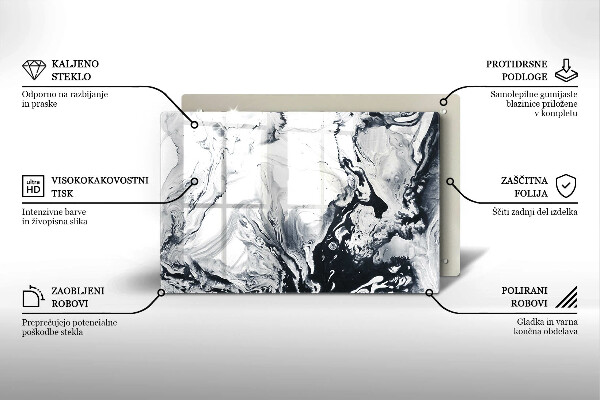 Üveg vágódeszka Tinta absztrakció