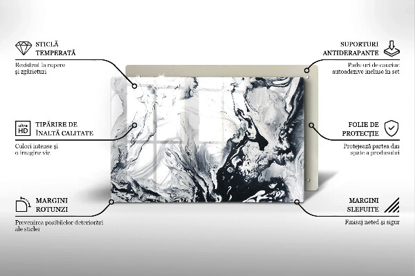 Üveg vágódeszka Tinta absztrakció