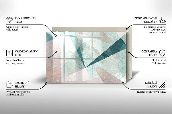 Üveg vágódeszka Éles absztrakció
