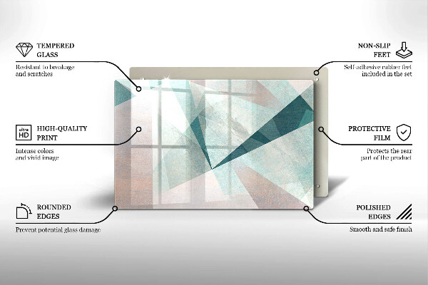 Üveg vágódeszka Éles absztrakció