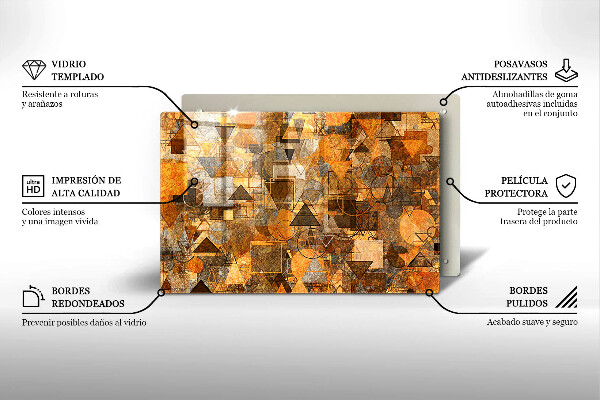 Üveg vágódeszka Varrat nélküli mintát geometriai alakzatok