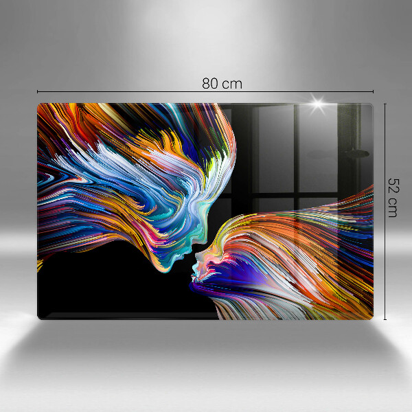 Üveg vágódeszka Csók absztrakció