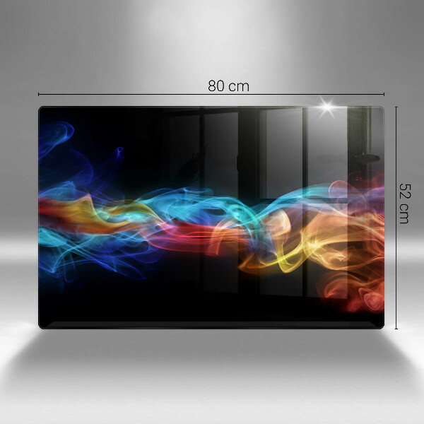 Üveg vágódeszka Színes füst