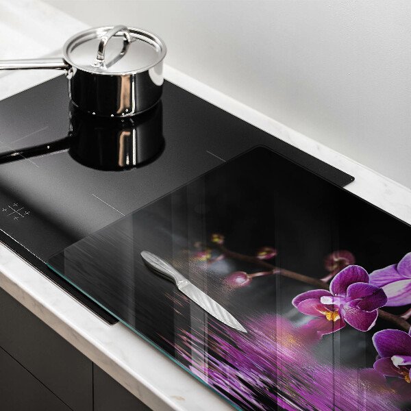 Üveg vágódeszka Orchidea zen víz