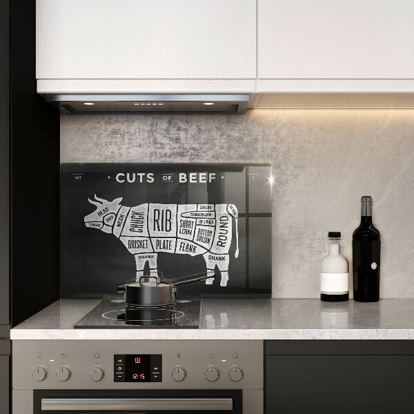 Üveg vágódeszka Tehénhús marhahús