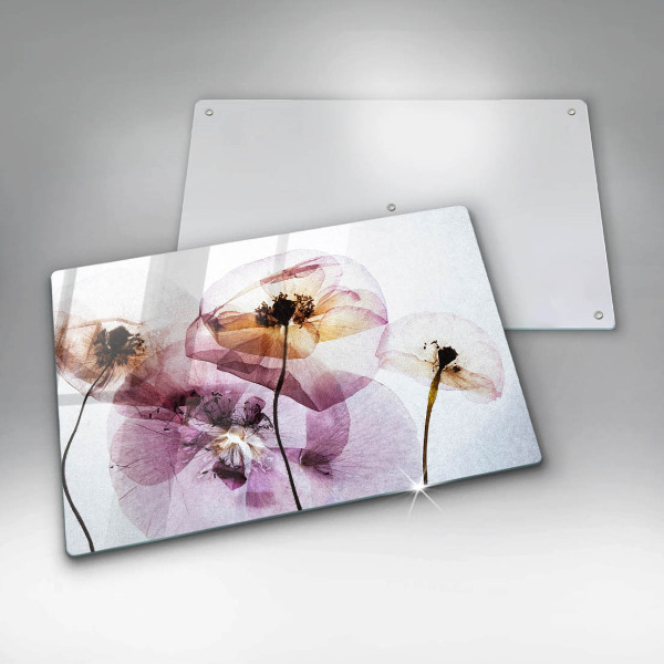 Üveg vágódeszka Finom virágok