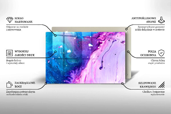 Üveg vágódeszka Absztrakciós tinták
