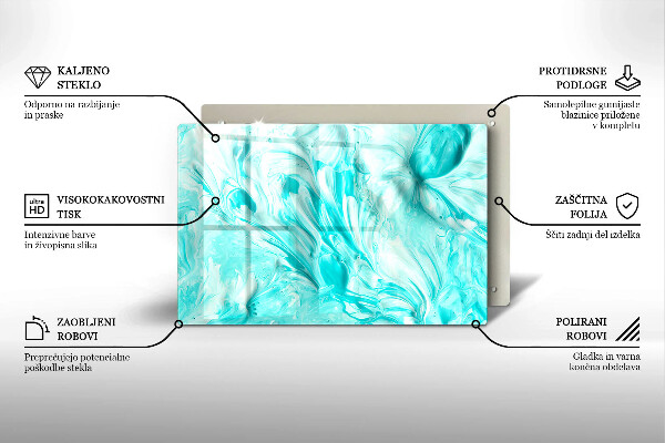 Üveg vágódeszka Absztrakciós festékek