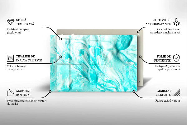 Üveg vágódeszka Absztrakciós festékek