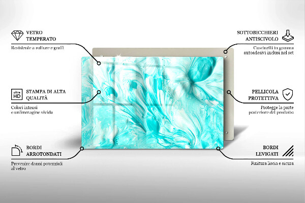 Üveg vágódeszka Absztrakciós festékek