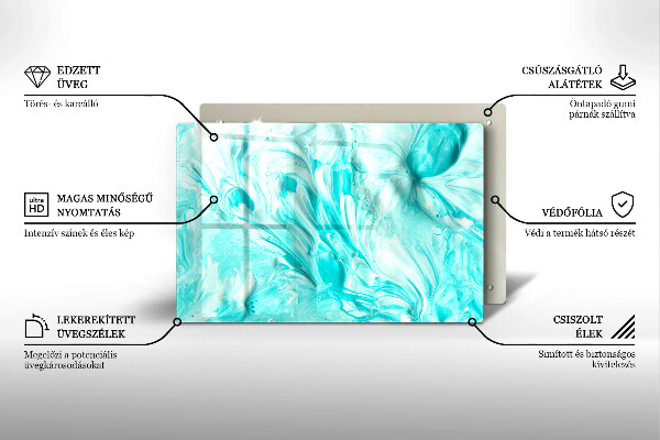 Üveg vágódeszka Absztrakciós festékek