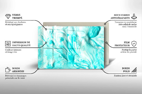 Üveg vágódeszka Absztrakciós festékek