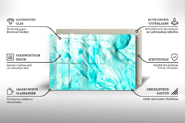 Üveg vágódeszka Absztrakciós festékek