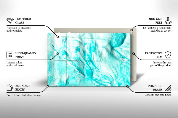 Üveg vágódeszka Absztrakciós festékek