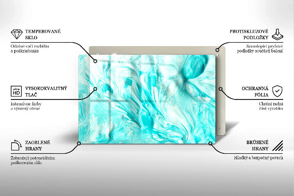 Üveg vágódeszka Absztrakciós festékek
