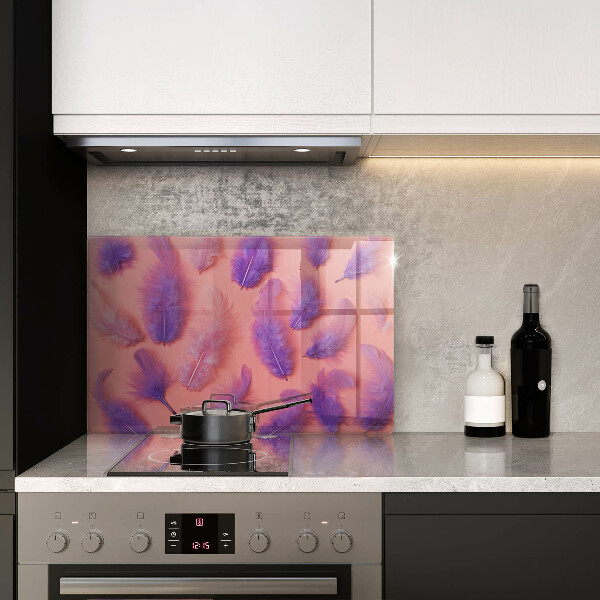 Üveg vágódeszka Bolyhos tollak