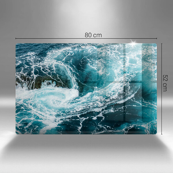 Üveg vágódeszka Habzó vízhullámok