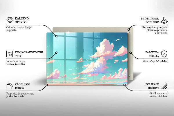 Üveg vágódeszka Mesebeli mennyország