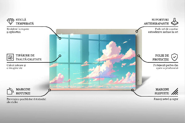Üveg vágódeszka Mesebeli mennyország