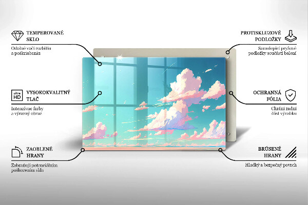Üveg vágódeszka Mesebeli mennyország