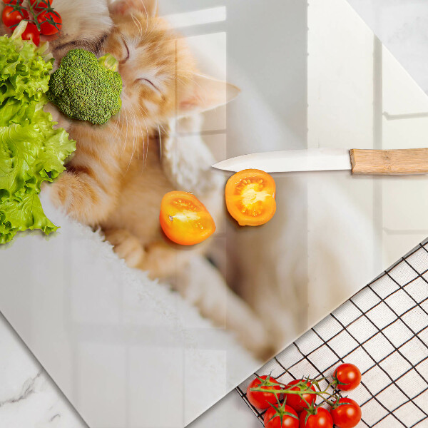 Üveg vágódeszka Állatok kutya és macska