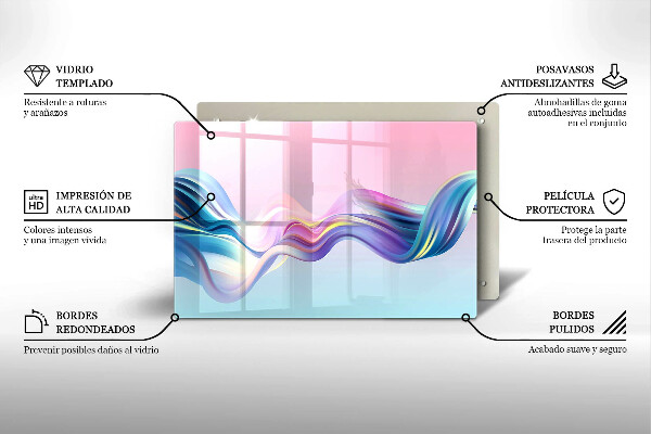 Üveg vágódeszka Pasztell absztrakció