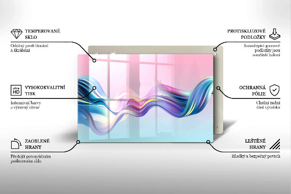 Üveg vágódeszka Pasztell absztrakció