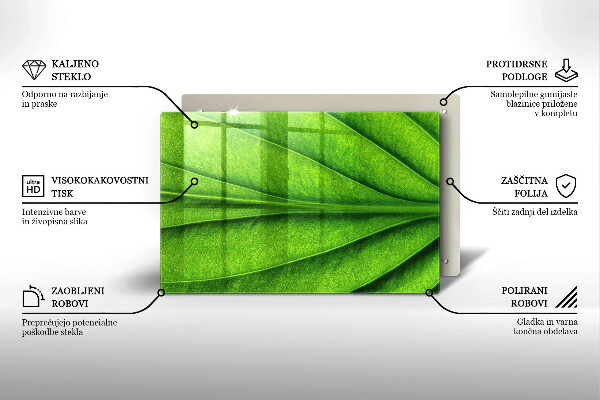 Üveg vágódeszka Természet ér levél