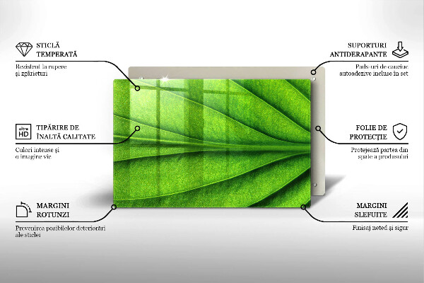 Üveg vágódeszka Természet ér levél