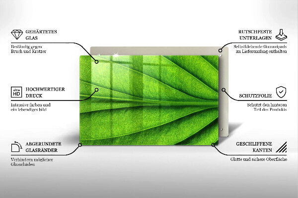 Üveg vágódeszka Természet ér levél