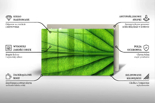 Üveg vágódeszka Természet ér levél