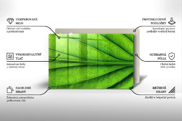 Üveg vágódeszka Természet ér levél