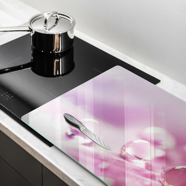 Üveg vágódeszka Harmat virágszirmai