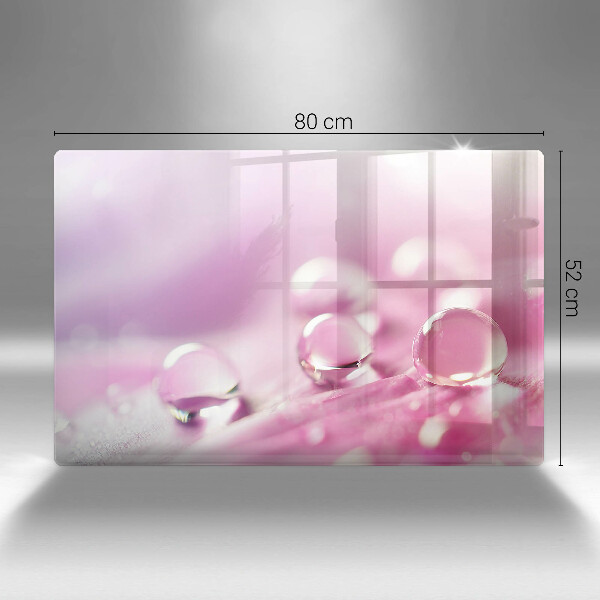 Üveg vágódeszka Harmat virágszirmai