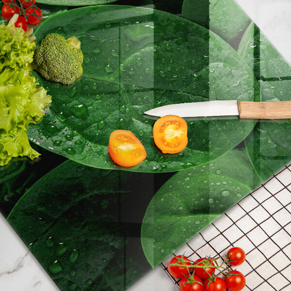 Üveg vágódeszka Bazsalikom