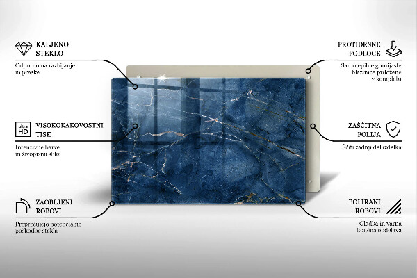 Üveg vágódeszka Márvány kő textúra