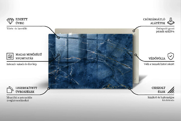 Üveg vágódeszka Márvány kő textúra