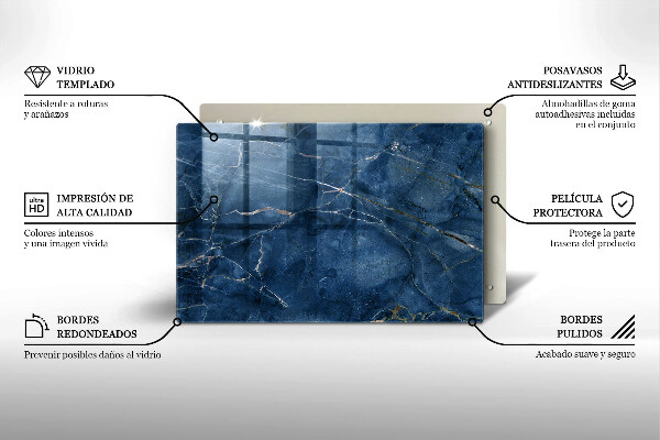 Üveg vágódeszka Márvány kő textúra