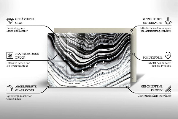 Üveg vágódeszka Tinta absztrakció