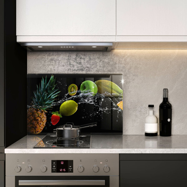 Üveg vágódeszka Gyümölcsök vízben