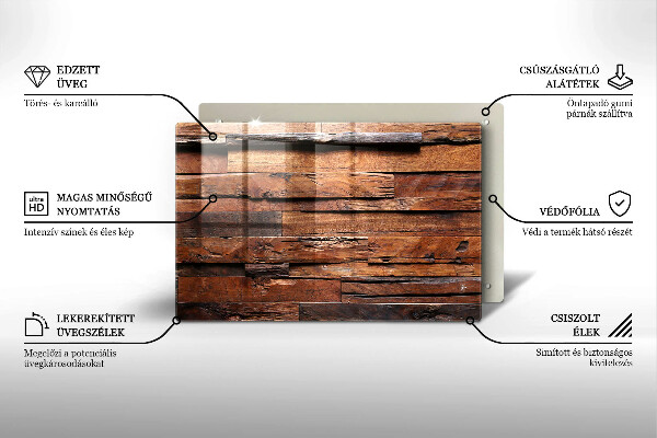 Üveg vágódeszka Dekoratív fa táblák