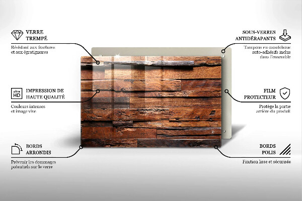 Üveg vágódeszka Dekoratív fa táblák