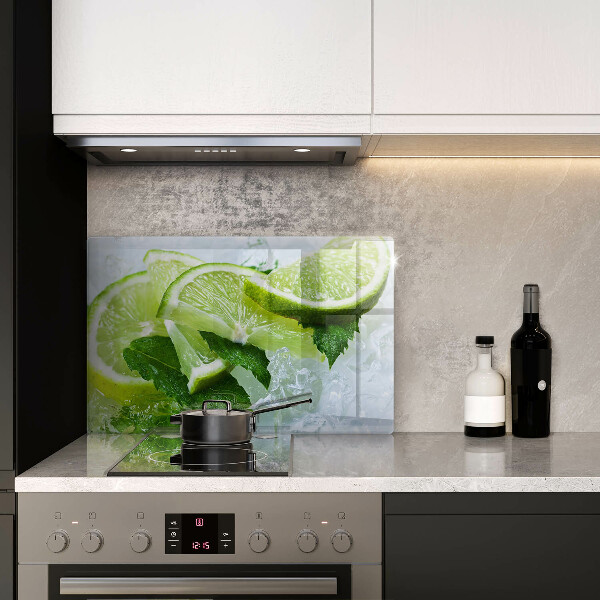 Üveg vágódeszka Lime menta és jég