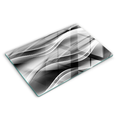 Üveg vágódeszka Absztrakciós finom vonalak